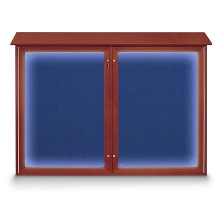 United Visual Products Open Faced Traditional Corkboard, 72x48" UV646A-WHITE-DRKSPR
